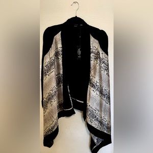 Snakeskin Asymetrical Cardigan